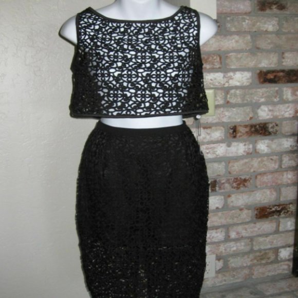 NEW! MISHA COLLECTION Valentina Crochet Set Black - Picture 4 of 8